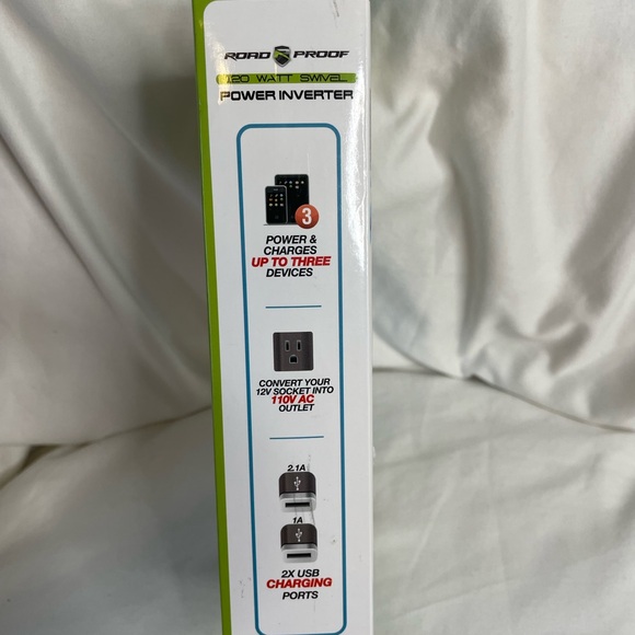 Black 120 Watt Swivel Power Inverter - Picture 3 of 3